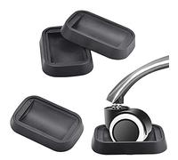 QUCUMER 4 Pz Coppe Bloccaruote in Gomma per Mobili Tazze per Ruote in Gomma per Mobili Coppette per Rotelle Piano Caster Cups Protezioni per Pavimento Antiscivolo per Mobili Letto Divani e Sedie, Nero