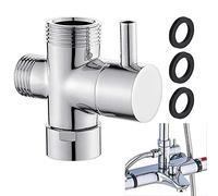 QUCUMER Valvola Deviatore per Doccia 3 Vie G 1/2" in Ottone - Rubinetto Sostituzione per Bagno e Cucina