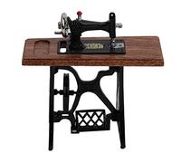 Qudinip 1:12 Macchina da Cucire Decorazioni Vintage Mini Accessori per Mobili per Case delle Bambole per Fare Finta di Giocare in Lega di Stoffa di Legno