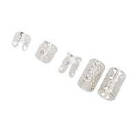 Qudinip 200 Pezzi di Perline per Tubi di Gioielli per Capelli Vichinghi per Dreadlocks e Trecce Accessori in Lega Leggera Rune Norrene Uniche (Argento)