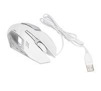 Qudinip Accessori da Gioco per Mouse Cablati con Funzione Ottica Luminosa per Ufficio e Uso Domestico Mouse USB 1600 DPI Design Robusto e Durevole (Bianca)