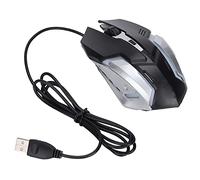 Qudinip Accessori da Gioco per Mouse Cablati con Funzione Ottica Luminosa per Ufficio e Uso Domestico Mouse USB 1600 DPI Design Robusto e Durevole (Nera)