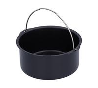 Qudinip Accessori per Friggitrice Set per Torta Antiaderente e Teglia per Pizza per Torte Soffici e Piatti Salati, Acciaio Al Carbonio, unità 2 (8 pollici)