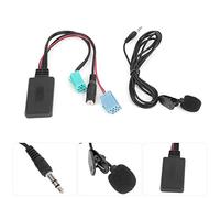 Qudinip Adattatore Audio Bluetooth 6 Pin, Cavo Aux in Stereo per Auto con Microfono, Compatibile per Espace Laguna Scenic Twingo Modus Master Dal 2005 Al