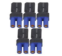 Qudinip Adattatore da EC5 a XT60 Set Durevole da 5 Pezzi per Auto RC Aerei Barche Gomma Plastica Rame 10x20x47mm