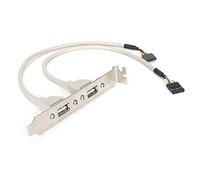Qudinip Adattatore USB 2.0 di Espansione Sul Pannello Frontale - Comodo Accessorio da Scrivania, Aggiunge 2 Porte Facile connettività - Struttura in Alluminio, 1 unità