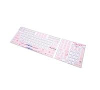 Qudinip Adesivi per Tastiera Etichette Decorative Trasparenti in PVC Durevole per Tastiere Meccaniche - Set di 2