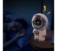 Qudinip Altoparlante Bluetooth da Astronauta, Simpatico Lettore Musicale con Luce Notturna, Voce Intelligente AI per la Cameretta dei Bambini, Silicone ABS per PC, 405g (Rosa)