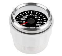 Qudinip Amperometro e Amperometro LCD da 50 A con Design Impermeabile per Ambienti Difficili, Struttura in Acciaio Inossidabile, 1 unità (Copertura argentata con quadrante nero)