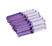 Qudinip Aste per Permanente, 20 Pezzi, Bigodini Senza Danni per Riccioli Morbidi con Design a Chiusura Morbida, Bigodini con Facile per Uso Domestico in Salone per Donne e Ragazze (Viola)