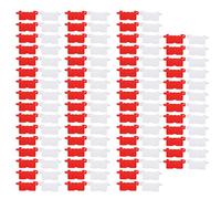 Qudinip Barriere Stradale RC Drift Race Road, Blocchi di Strade Bianchi Rossi 120pcs in Plastica Accessori per Binari per Auto Remoto Resistente
