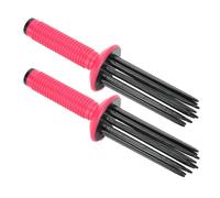 Qudinip Bigodino per Capelli, Pettine a 17 Denti a Forma Circolare con Punti Antiscivolo per Strumenti per Acconciature, Pettine Arricciacapelli Piccolo e Portatile per Donne e Uomini