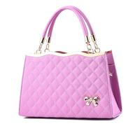 Qudinip Borsa a Tracolla da Donna, Borsa Tote da Donna, a Tracolla con Motivo a Rombo in PU di Grande capacità per lo Shopping da Viaggio di Lavoro (Taglia unica)