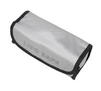 Qudinip Borsa di Sicurezza per Batterie Al Litio per Stoccaggio Ignifugo, Design Antideflagrante Ad Alta Tecnologia 190x75x80 Mm, Ricarica per Batterie RC (Argento)