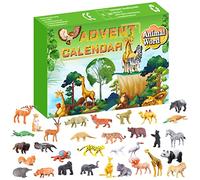 Qudinip Calendario Dell'avvento Natalizio, Calendario del Conto Alla Rovescia 24 Giorni con Giocattoli Realistici per le Figure di Animali per Bambini (Come mostrato nella figura)