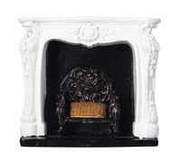 Qudinip Camino per Casa delle Bambole LED Semplice Ed Elegante per Decorazione in Miniatura di una Casa delle Bambole in Scala 1:12 con Design in Resina Portatile