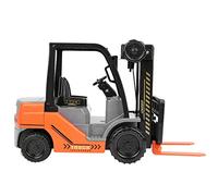 Qudinip Carrello Elevatore Giocattolo per Bambini in Scala 1:10, Modello di Carrello Elevatore a Inerzia in Plastica ABS con Altezza del Ripiano Regolabile e Volante, con Scatola per