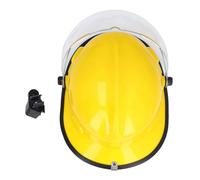 Qudinip Casco di Salvataggio Antincendio, Casco di Sicurezza per Costruzione Addominali in Plastica Rinforzata con Scudo Facciale, Resistenza Agli Shock Regolabili per le Navi Olio di