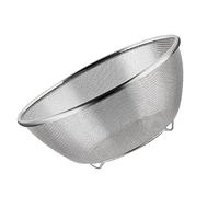 Qudinip Ciotola per Lavare il Riso in Acciaio Inossidabile Colino da Multifunzionale Colino per Alimenti per Cucinare e Cuocere Al Forno con Design del Piede (28 cm)