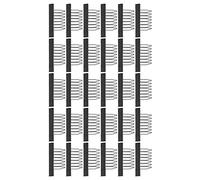 Qudinip Clip per Pettine per Parrucca 30 Pezzi Accessori per Cappucci per Capelli Durevoli in Acciaio Inossidabile a 7 Denti per Uso Individuale e Barbiere 1,5 X 1,14 Pollici (Nera)