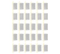 Qudinip Clip per Pettine per Parrucca 30 Pezzi Accessori per Cappucci per Capelli Durevoli in Acciaio Inossidabile a 7 Denti per Uso Individuale e Barbiere 1,5 X 1,14 Pollici (Beige)