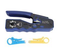 Qudinip Crimpatrice Ethernet Passante Design Compatto Facile Installazione del Cavo di Rete Compatibile con Cavi Telefonici e RJ45 CAT6 Acciaio Legato Resistente con 50 Connettori