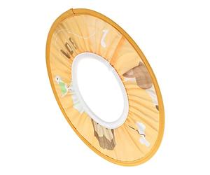 Qudinip Cuffia Impermeabile per Shampoo per Bambini, Cappello di Protezione da Bagno per Bambini, Realizzato in Tessuto Resistente Ed Ecologico (Modello scimmia gialla)