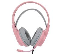 Qudinip Cuffie con Microfono Cablato Cuffie da Gioco Suono con Cancellazione del Rumore per Giochi su PC Comode Antirumore Connessione USB (Rosa)