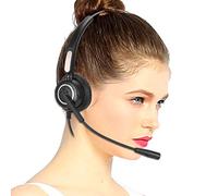 Qudinip Cuffie USB per Computer Comode Cuffie Regolabili Comunicazione Chiara Durante le Chiamate, Ideali per gli Operatori di Servizio con Cuscini in Memory Foam