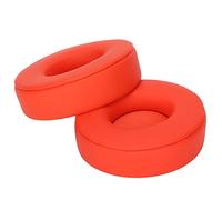 Qudinip Cuscinetti Auricolari di Ricambio per Cuffie Wireless SoloPro Cuscinetti Auricolari in Morbida Pelle Dalla vestibilità Comoda per Lunghe Sessioni di Ascolto 2 Pezzi (Rossa)