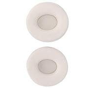 Qudinip Cuscinetti Auricolari di Ricambio per Cuffie Wireless SoloPro Cuscinetti Auricolari in Morbida Pelle Dalla vestibilità Comoda per Lunghe Sessioni di Ascolto 2 Pezzi (Bianca)