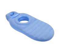 Qudinip Cuscino per il Corpo Completo, Comodo Letto Gonfiabile in PVC Leggero con Progettazione del Foro Addominale, per Assistenza per Dormire la Piscina Galleggiante Massaggio Yoga (Blu)