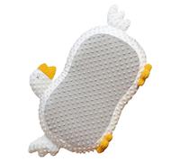Qudinip Cuscino per la Pancia del Gatto, Morbido Cuscino a Forma di Oca in Memory Foam per il Supporto del Collo e della Schiena - Fodera Lavabile Rimovibile (Grigio)