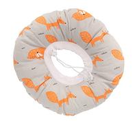 Qudinip Cuscino per Piercing All'orecchio Design Simpatico Cartone Animato Animale per Sollievo Dal Dolore All'orecchio e Infiammazione Dopo il Piercing in Cotone 12,6 Pollici (Arancione e grigio)
