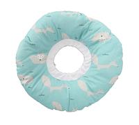 Qudinip Cuscino per Piercing All'orecchio Design Simpatico Cartone Animato Animale per Sollievo Dal Dolore All'orecchio e Infiammazione Dopo il Piercing in Cotone 12,6 Pollici (Blu e grigio)
