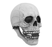 Qudinip del Cranio, Cranio in Lattice a Testa Piena con Mascella Mobile per la Palla Costume Festa di Halloween