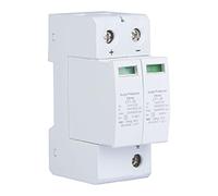 Qudinip Dispositivo di Protezione da Sovratensione 2P, Scaricatore di Fulmini Affidabile per Sistemi Fotovoltaici CC, Installazione Semplice con Design Modulare, Materiale Ignifugo PC (2P20KA)