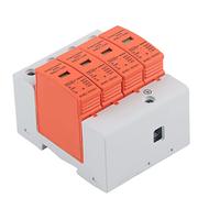 Qudinip Dispositivo di Protezione da Sovratensione 4P con Design Staccabile e Finestra Visibile per Uso Domestico, Materiale PC, CA 420 V, Montaggio su Guida DIN Modulare (Imax: 40 kA)