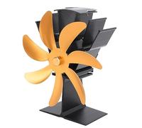 Qudinip elettricità Richiesta Ventilatori per Camini Alimentati a Calore Design in Lega di Alluminio per Un'efficiente Distribuzione Dell'aria Calda (Oro)