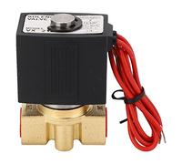 Qudinip Elettrovalvola a Solenoide Elettrica Durevole Design Normalmente Chiuso Valvola per Acqua Aria Ad Apertura Rapida per L'industria Chimica Tutto il Materiale in Rame (DC24V)