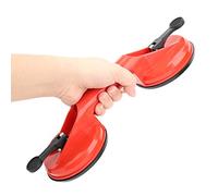 Qudinip Estrattore Rosso Resistente a Doppia Ventosa per Spostare Vetro e Piastrelle, Presa Forte da 11,5 Cm