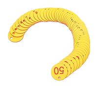 Qudinip Etichette con Etichette Numerate Strumento Durevole per L'apicoltura per la Gestione del Bestiame Confezione da 1-50 Rosso Blu ABS 3,6 Cm (1-50/confezione)
