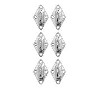 Qudinip Ganci con Piastra a Occhiello in Acciaio Inossidabile Set di 6 per Hardware di Coperta Marina Amache Vela Parasole (6 mm)