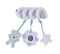 Qudinip Giocattoli per Passeggino per Culla per Animali in Peluche con Design a Spirale per Lo Sviluppo Infantile Materiale Peluche Morbido e Sicuro 1 unità (Orso Blu)