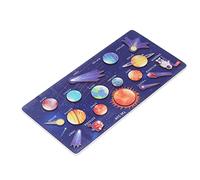 Qudinip Giocattolo Assemblato del Solare in Legno per Divertimento Educativo Sull'astronomia per Bambini - 30 X 15 Cm (Colorato)