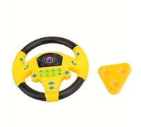 Qudinip Giocattolo del Volante per Bambini, Gioco di Finzione Interattiva con Suoni di Auto e Musica Dinamica, per Bambini di età Compresa tra 4 e 6 Anni (B)