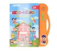Qudinip Giocattolo Educativo per la Lettura Precoce Dell'inglese Spagnolo per Bambini Dai 3 Anni in su Materiale ABS 25,5x24 Cm (Arancia)