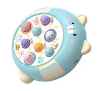 Qudinip Giocattolo Interattivo per Bambini per Imparare Divertendosi, Gioco di Martellamento per Riunioni di Famiglia, Emoticon Rotanti a 360°, Realizzato in ABS Resistente, Include 2 Martelli (Blu)