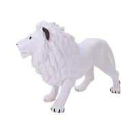 Qudinip Giocattolo Modello Animale Leone Bianco, Simulazione Vivida per L'educazione e il Divertimento dei Bambini, Plastica Ed Ecologica, 9,1 X 3 X 5,9 Pollici, Ottima Idea Regalo