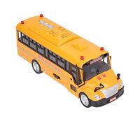 Qudinip Giocattolo Modello di Scuolabus Giallo con Luci e Suoni per il Gioco Educativo e L'apprendimento - di Auto in Plastica Resistente